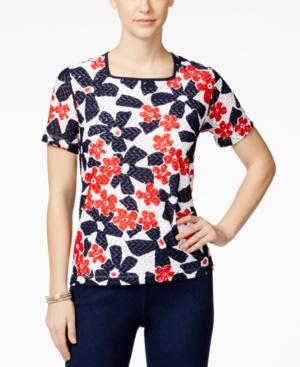 Alfred Dunner Printed Short-sleeve Top