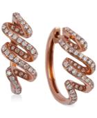 Le Vian Vanilla Sinuous Swirl Diamond Hoop Earrings (5/8ct. T.w.) In 14k Rose Gold