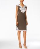 Alfani Sleeveless Embroidered Shift Dress, Only At Macy's