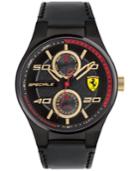 Ferrari Men's Speciale Multi Black Leather Strap Watch 44mm 0830418