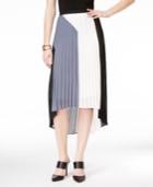 Ny Collection Colorblocked Pleated Hi-low Skirt