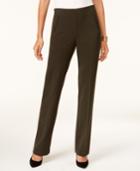 Style & Co Tummy-control Pull-on Straight-leg Pants Available In Regular & Petite Sizes, Created For Macy's