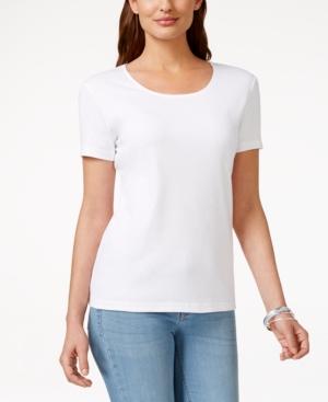 Karen Scott Petite Scoop-neck T-shirt, Only At Macy's