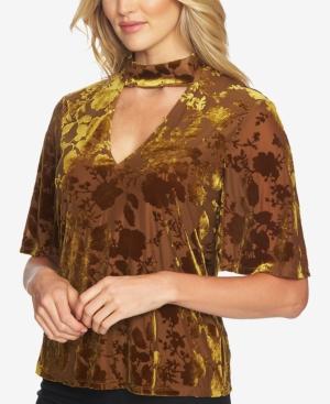 1.state Crushed-velvet Choker Top