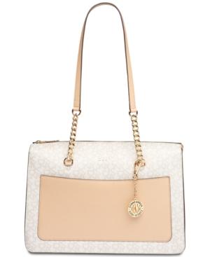 Dkny Bryant Signature Large Zip Tote, Created For Macy's