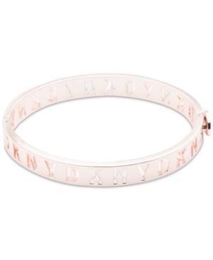 Dkny Pink-tone Logo Bangle Bracelet