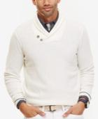 Nautica Men's Buttoned Shawl Collar Sweater