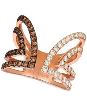 Le Vian Diamond Cuff Statement Ring (1-1/6 Ct. T.w.) In 14k Rose Gold