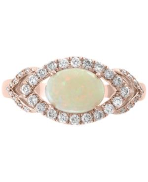 Effy Opal (5/8 Ct. T.w.) & Diamond (1/3 Ct. T.w.) Ring In 14k Rose Gold