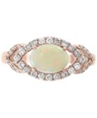 Effy Opal (5/8 Ct. T.w.) & Diamond (1/3 Ct. T.w.) Ring In 14k Rose Gold