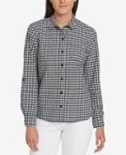 Tommy Hilfiger Cotton Houndstooth Utility Shirt, Created For Macy's