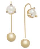 Kate Spade New York Gold-tone Bead & Imitation Pearl Hanger Earrings