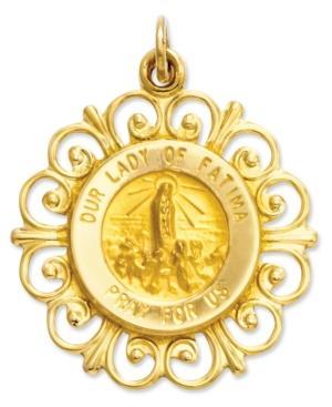 14k Gold Charm, Our Lady Of Fatima Charm