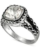 Giani Bernini Cubic Zirconia Braided Look Ring In Sterling Silver, Created For Macy's