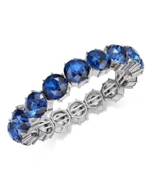 Charter Club Silver-tone Stone Stretch Bracelet, Created For Macy's