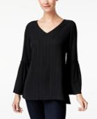 Style & Co Petite Bell-sleeve Top, Only At Macy's