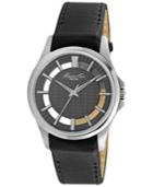 Kenneth Cole New York Men's Black Leather Strap Watch 42mm 10022286