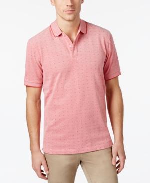 Club Room Men's Dot-pattern Upf 50+ Performance Polo, Only At Macy's