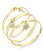 Inc International Concepts Gold-tone 3-pc. Charm Bangle Bracelet