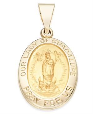 Our Lady Of Guadalupe Medallion Pendant In 14k Gold
