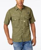 Gstar Men's Raw Type C Check Graphic-print Short-sleeve Shirt
