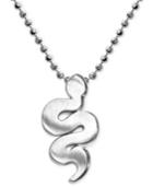 Little Snake Zodiac Pendant Necklace In Sterling Silver