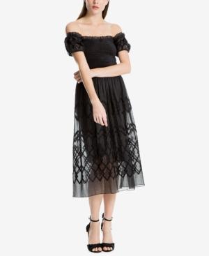 Max Studio London Off-the-shoulder Jacquard Dress, Created For Macy's