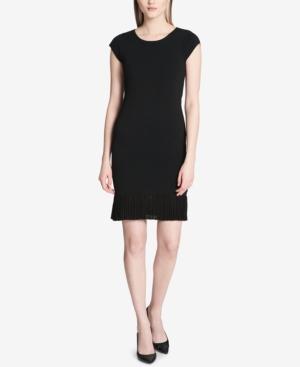 Calvin Klein Pleated-hem Sweater Dress