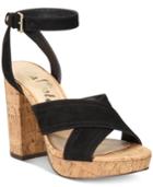 Callisto Wallis Crisscross Block-heel Dress Sandals Women's Shoes