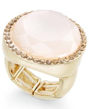 Inc International Concepts Gold-tone Pink Stone & Pave Ring, Only At Macy's