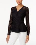 Thalia Sodi Lace Peplum Top, Created For Macy's
