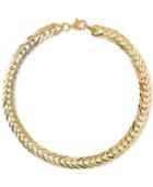 8 Foldover Link Chain Bracelet In 14k Gold
