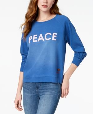 Peace Love World Faded Peace-graphic Sweatshirt