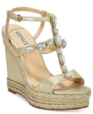 Badgley Mischka Coco Evening Wedge Sandals Women's Shoes