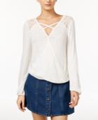 American Rag Mesh-inset Surplice Top, Created For Macy's