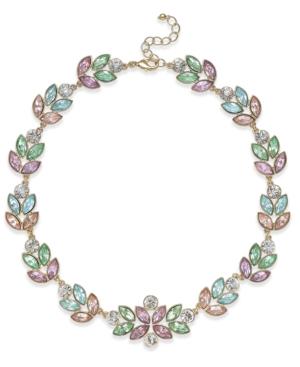 Charter Club Gold-tone Multi-crystal Collar Necklace, Only At Macy's