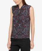 Tommy Hilfiger Knotted Paisley-print Shell