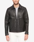 Marc New York Men's Perforated Leather Bomber Jacket