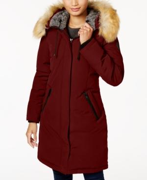 Vince Camuto Faux-fur-trim Hooded Down Parka
