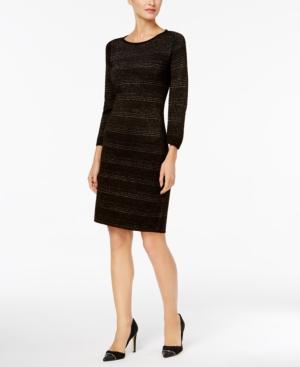 Calvin Klein Metallic Striped Sweater Dress, Regular & Petite Sizes