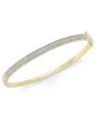Diamond Pave Bangle Bracelet (1/4 Ct. Tw.) In Sterling Silver, Yellow Gold, & Rose Gold