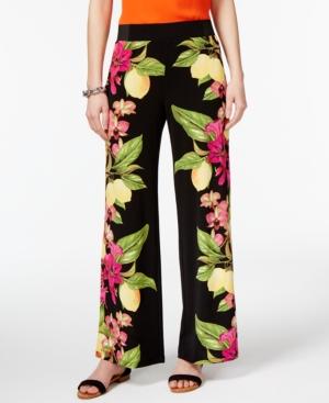Inc International Concepts Lemon-print Soft Pants, Only At Macy's