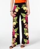 Inc International Concepts Lemon-print Soft Pants, Only At Macy's