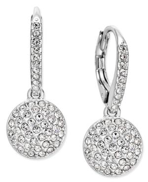 Danori Silver-tone Pave Dome Drop Earrings, Only At Macy's