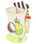 Betsey Johnson Pina Colada Wristlet