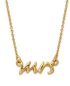 Kate Spade New York Necklace, 12k Gold-plated Say Yes Mrs. Pendant Necklace
