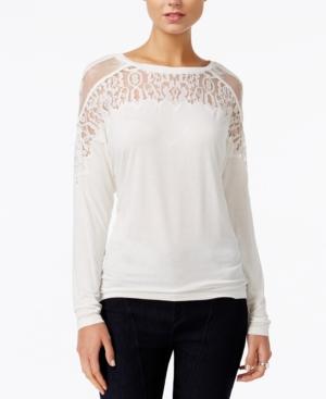 Guess Caroline Lace Contrast Top