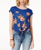 Hippie Rose Juniors' Tie-front Top