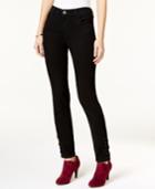 Style & Co. Lace-up-hem Black Rinse Ankle Jeans, Only At Macy's