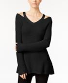 Style & Co. Petite High-low Cutout Sweater, Only At Macy's